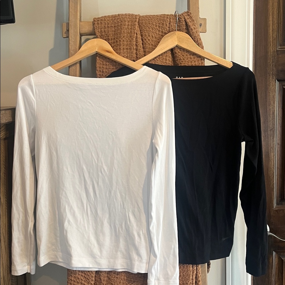 Two modern T boatneck top size large. EUC